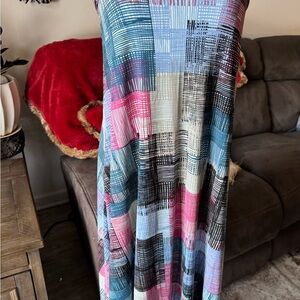 LuLaRoe Multicolor Patterned Strapless Dress OR MAXI SKIRT! - Medium